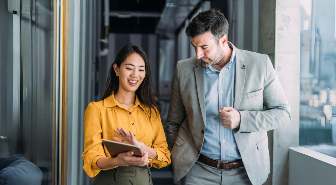 A firm's operations lead and an ALT consultant reviewing Clio together
